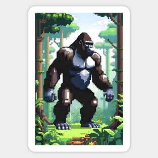 Pixel Art - Gorilla Sticker